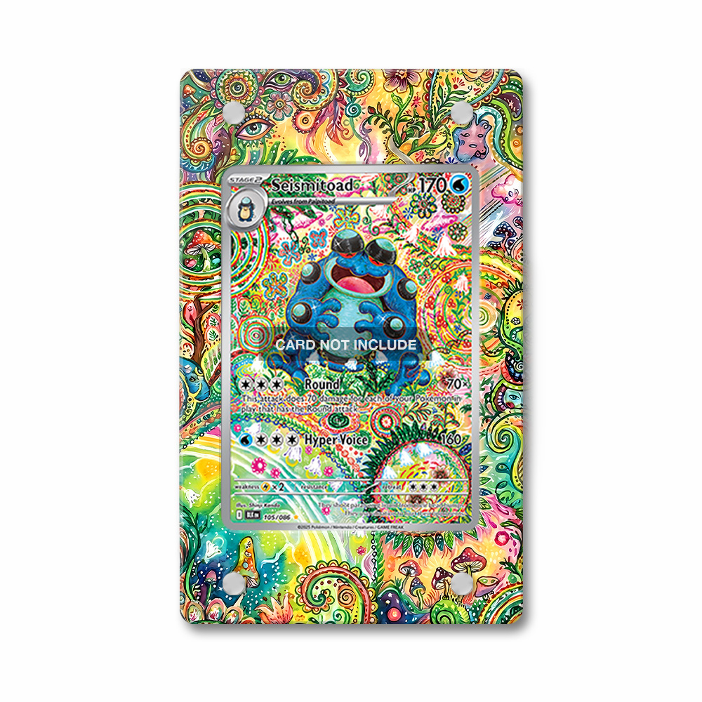 Khung thiết Seismitoad 105-086 IR AR Black Bolt bảo vệ thẻ bài - Extended Art Case for trading card Pokemon