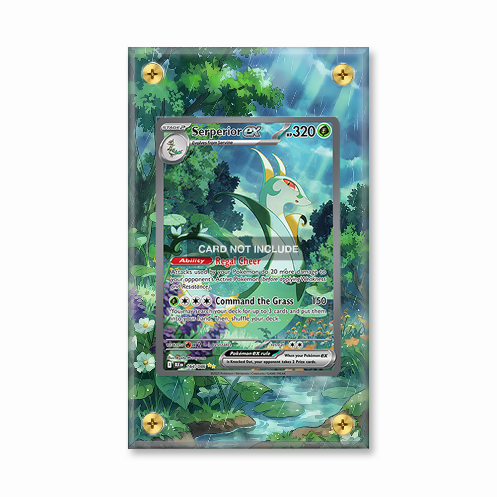 Khung thiết Serperior ex 164-086 SIR SAR Black Bolt bảo vệ thẻ bài - Extended Art Case for trading card Pokemon