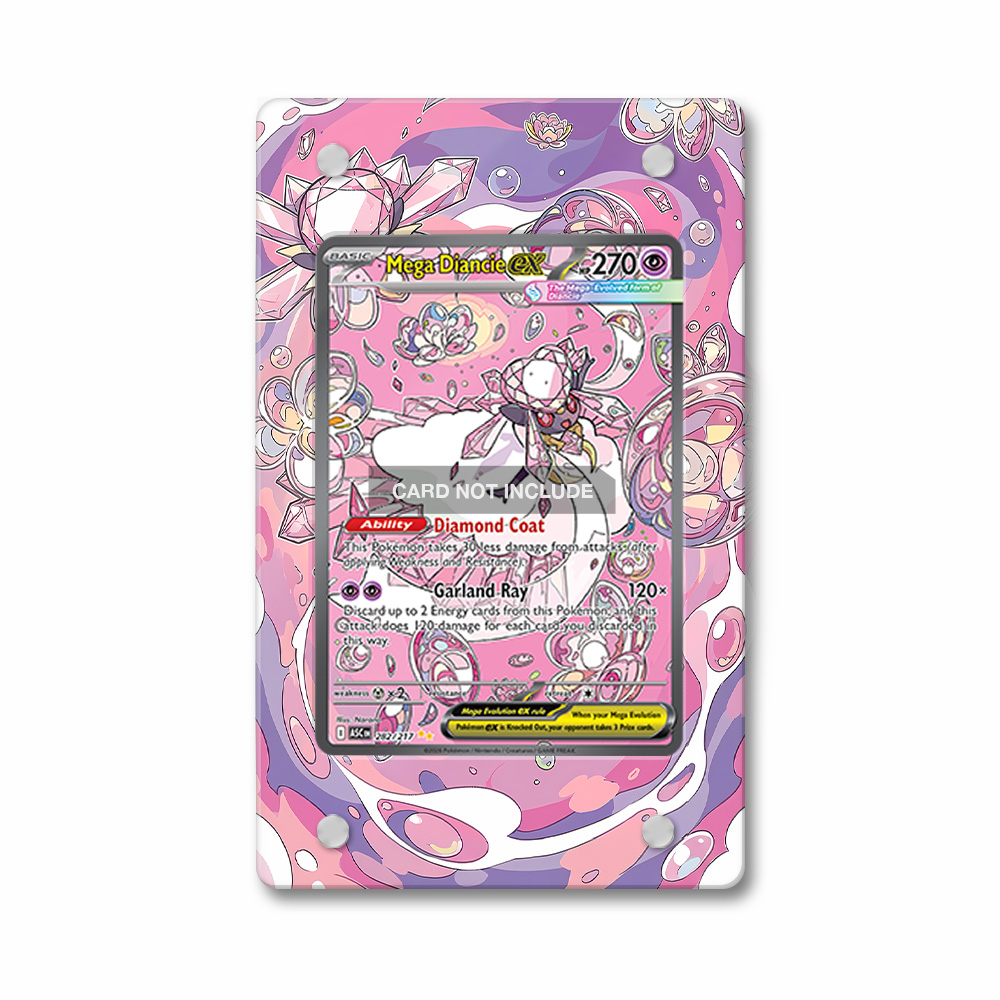 Khung thiết Mega Diancie ex 282-217 SIR SAR Ascended Heroes bảo vệ thẻ bài - Extended Art Case for trading card Pokemon
