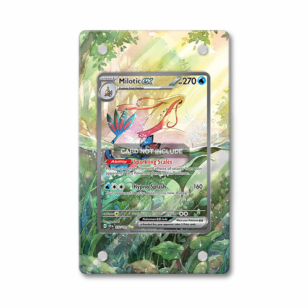 Khung thiết kế Milotic ex 237-191 SIR SAR Surging Sparks bảo vệ thẻ bài - Extended Art Case for trading card Pokemon