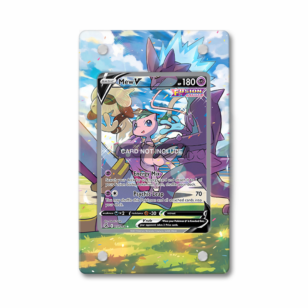 Khung thiết kế Mew V 251-264 SIR SAR Fusion Strike Alternate Art bảo vệ thẻ bài - Extended Art Case for trading card Pokemon