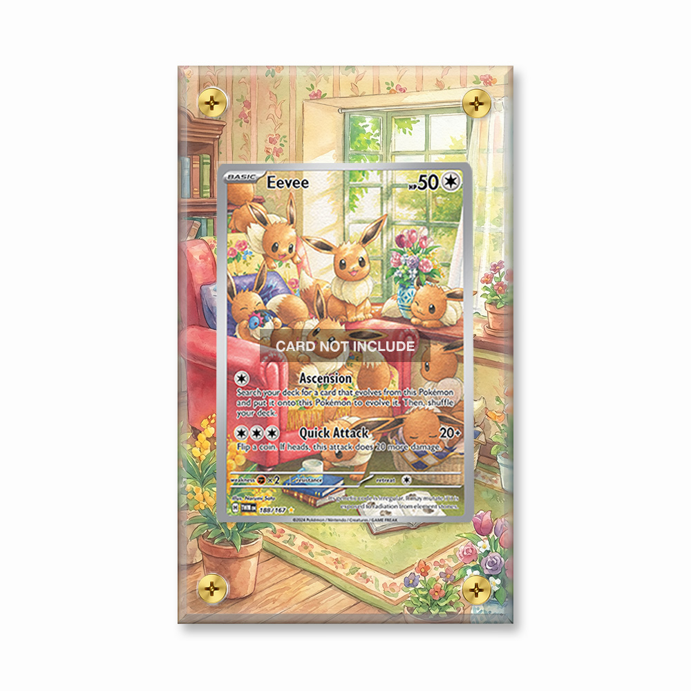 Khung thiết kế Eevee 188-167 IR AR Twilight Masquerade bảo vệ thẻ bài - Extended Art Case for trading card Pokemon
