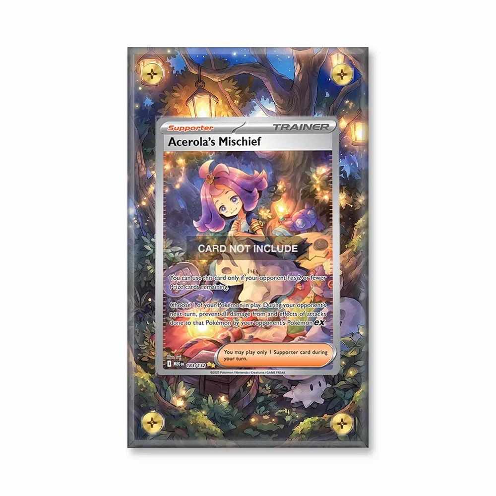 Khung thiết kế Acerola's Mischief 183-132 SIR SAR Mega Evolution Base Set bảo vệ thẻ bài - Extended Art Case for trading card Pokemon