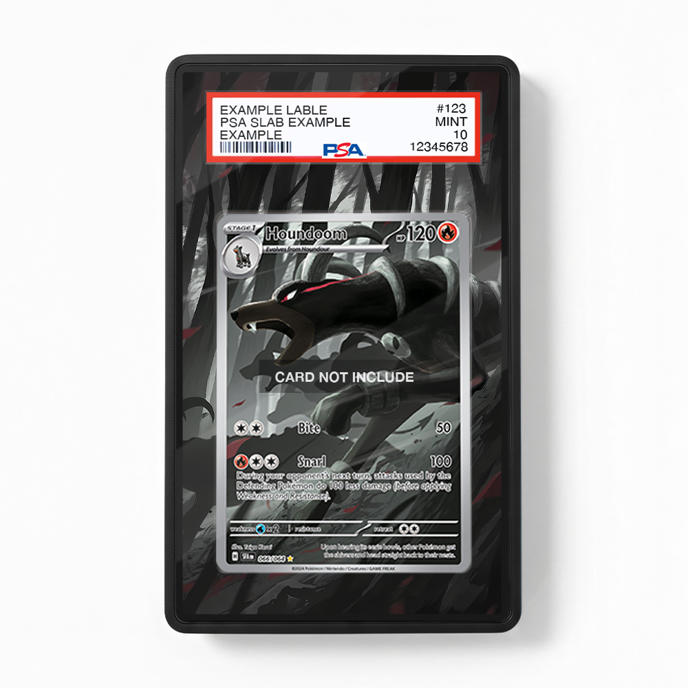 Khung thiết kế Houndoom 066-064 IR AR Shrouded Fable bảo vệ thẻ bài - Extended Art Case for trading card Pokemon