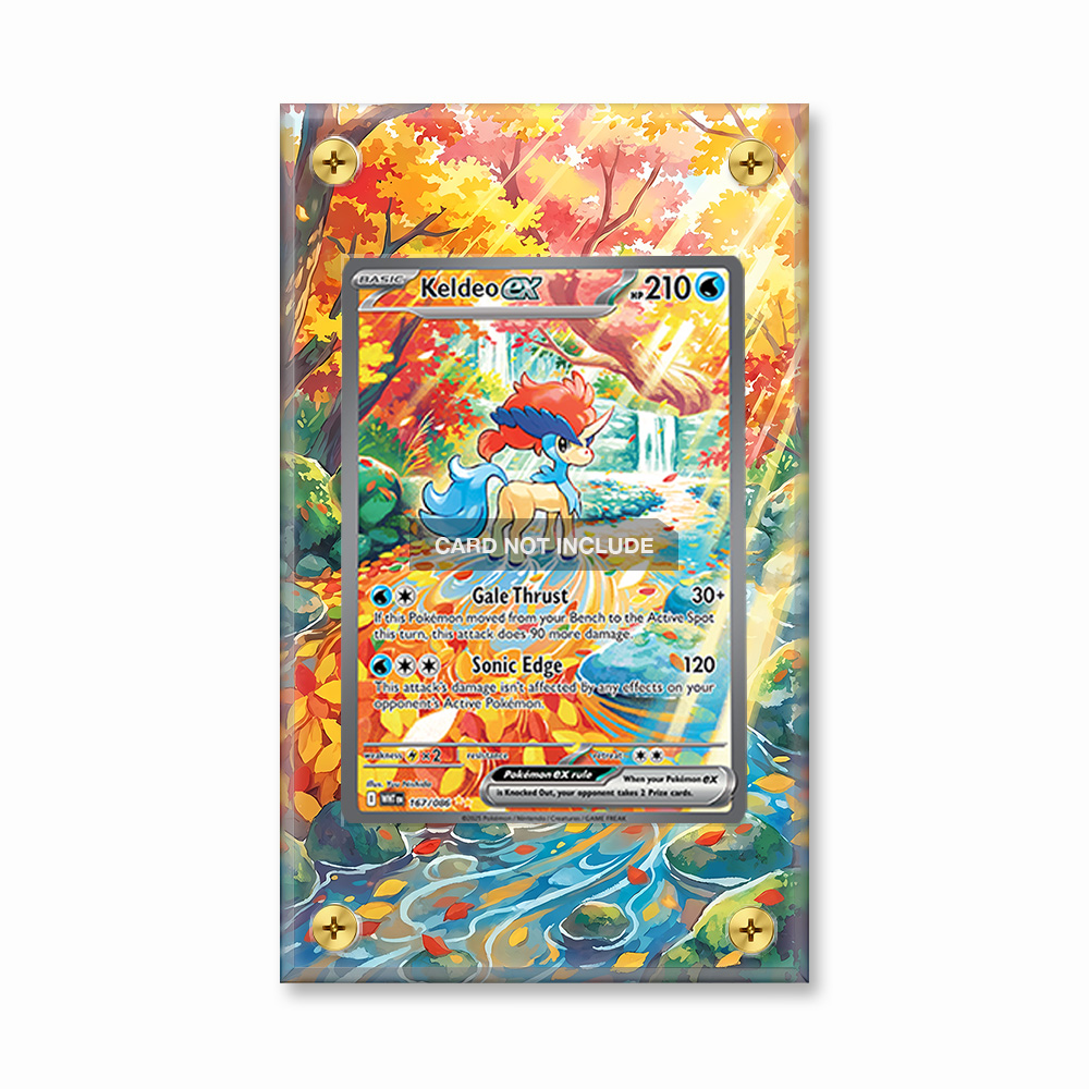 Khung thiết kế Keldeo ex 167-086 SIR SAR White Flare bảo vệ thẻ bài - Extended Art Case for trading card Pokemon