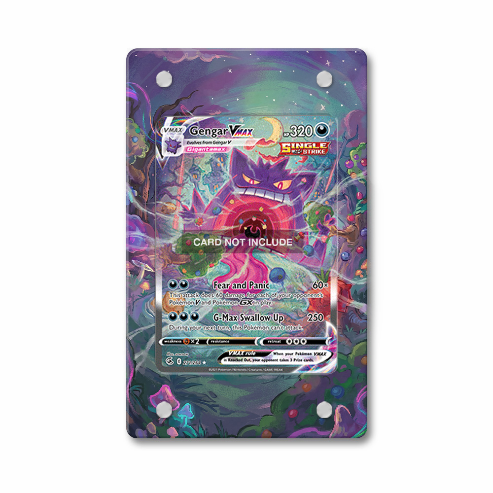 Khung thiết kế Gengar VMAX 271-264 SIR SAR Fusion Strike Alternate Art bảo vệ thẻ bài - Extended Art Case for trading card Pokemon