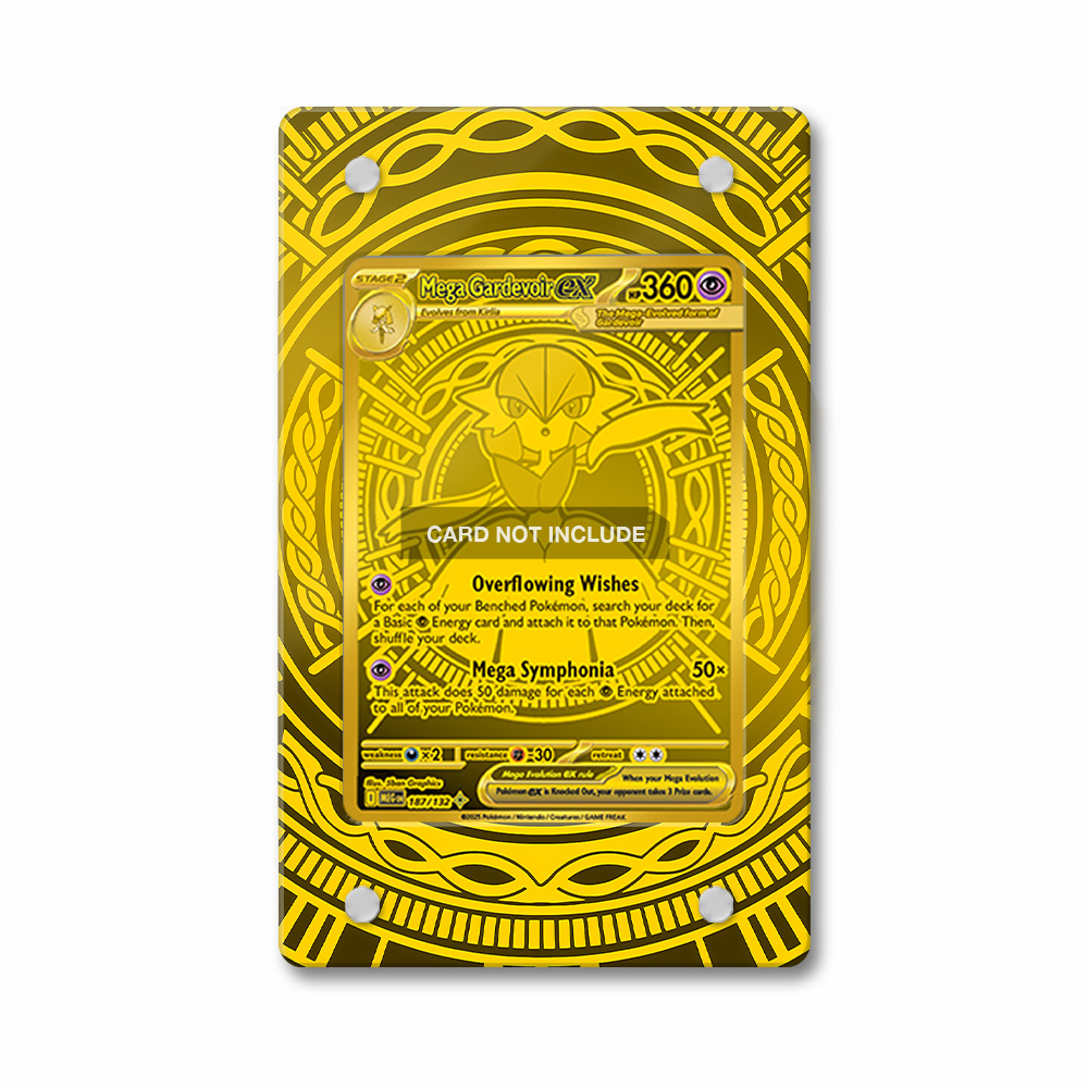 Khung thiết kế Mega Gardevoir ex 187-132 Hyper Rare Mega Evolution Base Set bảo vệ thẻ bài - Extended Art Case for trading card Pokemon