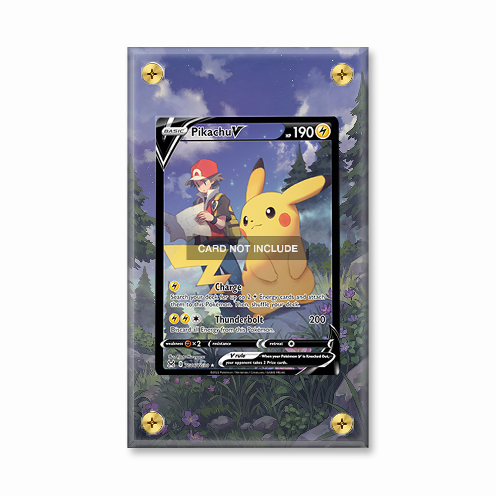 Khung thiết kế Pikachu V TG16 Trainer Gallery Lost Origin bảo vệ thẻ bài - Extended Art Case for trading card Pokemon