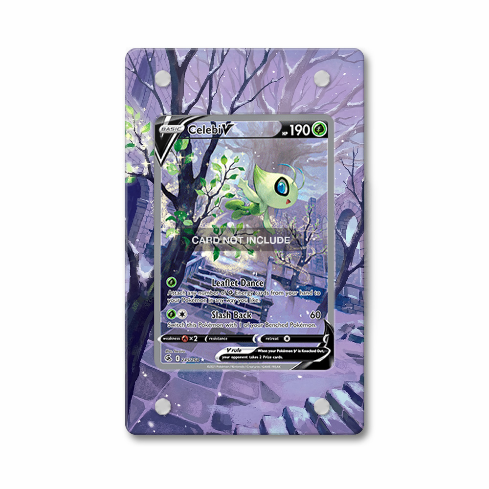 Khung thiết kế Celebi V 245-264 SIR SAR Fusion Strike Alternate Art bảo vệ thẻ bài - Extended Art Case for trading card Pokemon