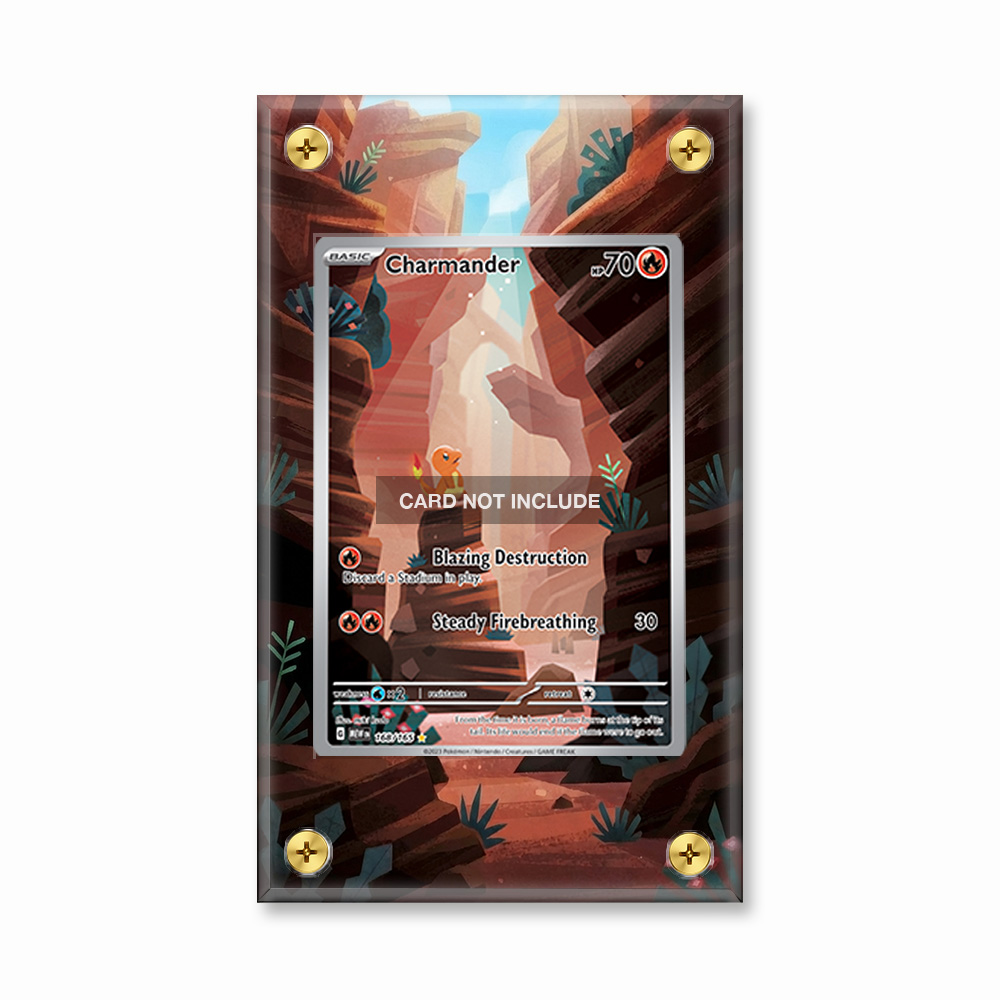 Khung thiết kế Charmander 168-165 IR AR Scarlet & Violet 151 bảo vệ thẻ bài - Extended Art Case for trading card Pokemon