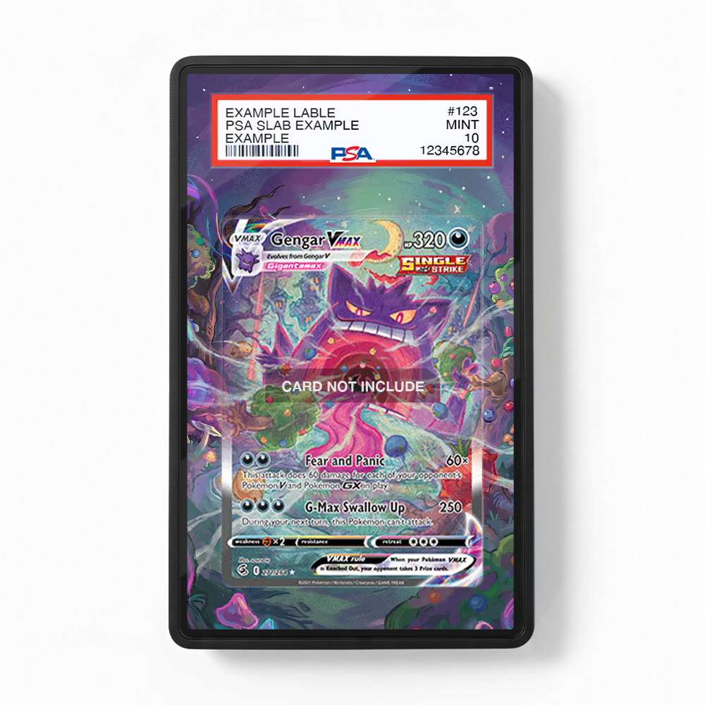 Khung thiết kế Gengar VMAX 271-264 SIR SAR Fusion Strike Alternate Art bảo vệ thẻ bài - Extended Art Case for trading card Pokemon