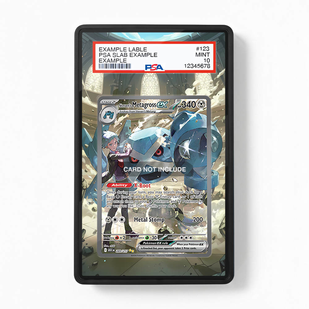 Khung thiết Steven's Metagross ex 289-217 SIR SAR Ascended Heroes bảo vệ thẻ bài - Extended Art Case for trading card Pokemon