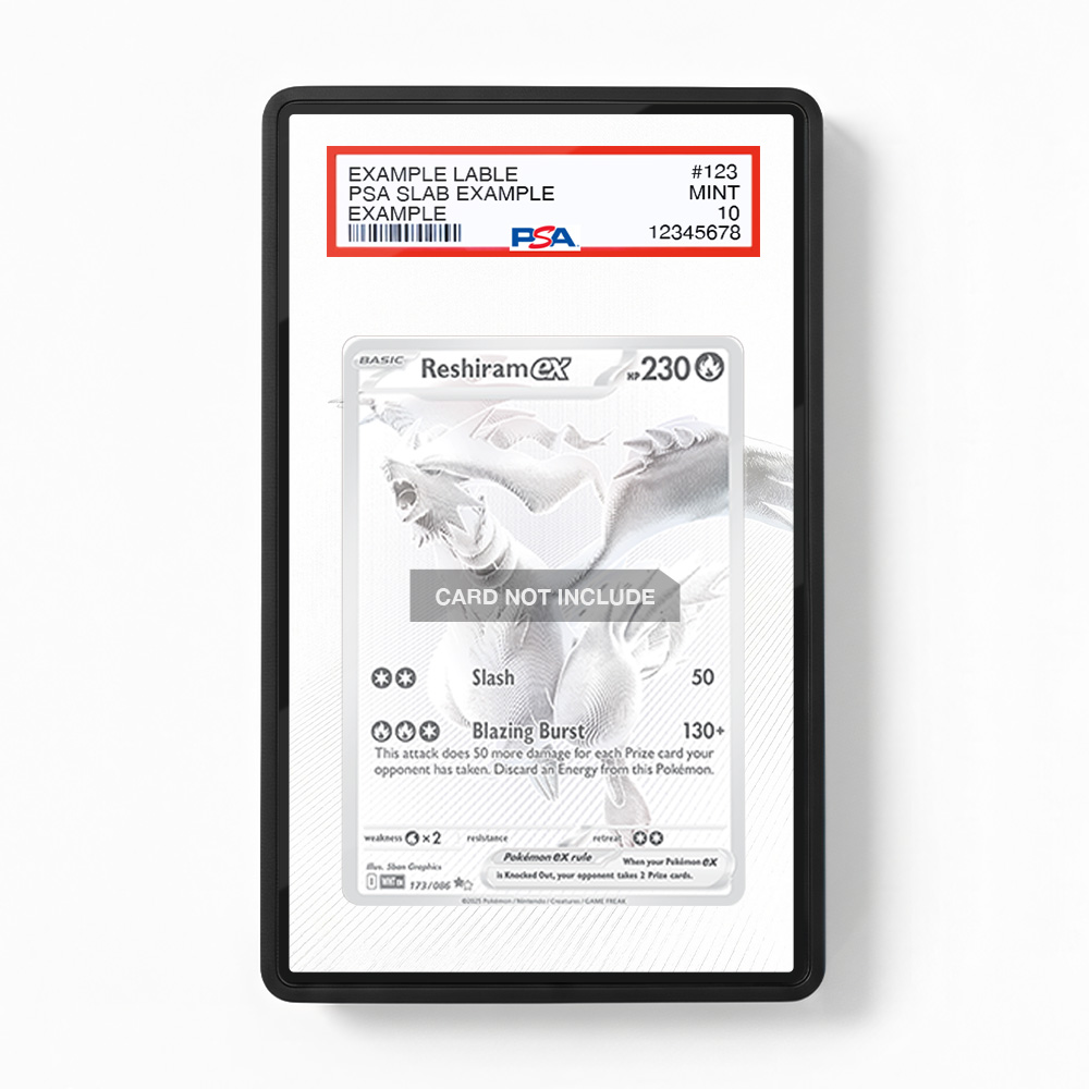 Khung thiết kế Reshiram ex 173-086 Black White Rare White Flare bảo vệ thẻ bài - Extended Art Case for trading card Pokemon