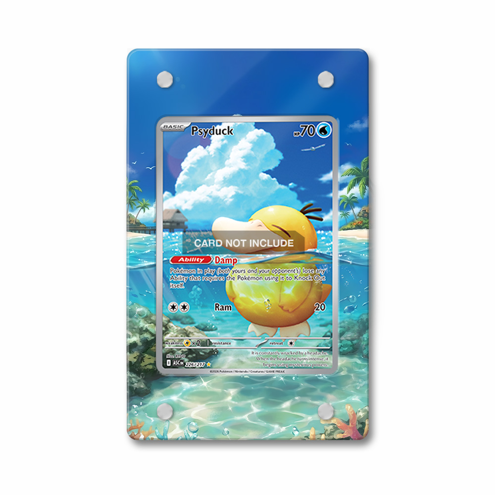 Khung thiết Psyduck 226-217 IR AR Ascended Heroes bảo vệ thẻ bài - Extended Art Case for trading card Pokemon