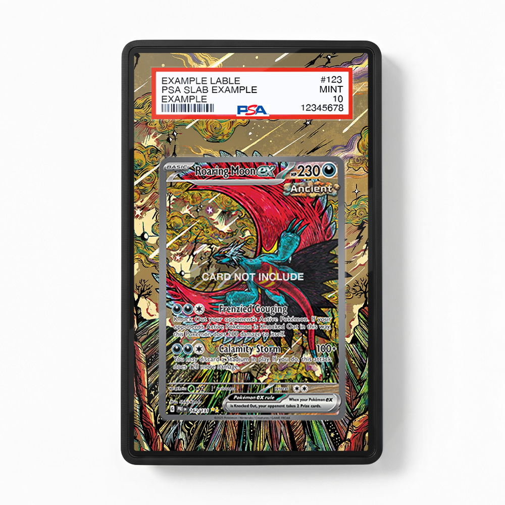 Khung thiết kế Roaring Moon ex 162-131 SIR SAR Prismatic Evolutions bảo vệ thẻ bài - Extended Art Case for trading card Pokemon