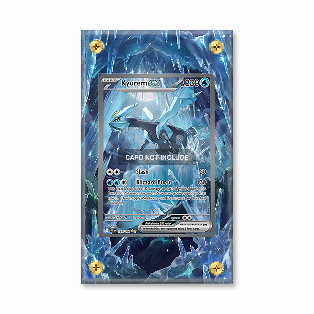 Khung thiết Kyurem ex 165-086 SIR SAR Black Bolt bảo vệ thẻ bài - Extended Art Case for trading card Pokemon