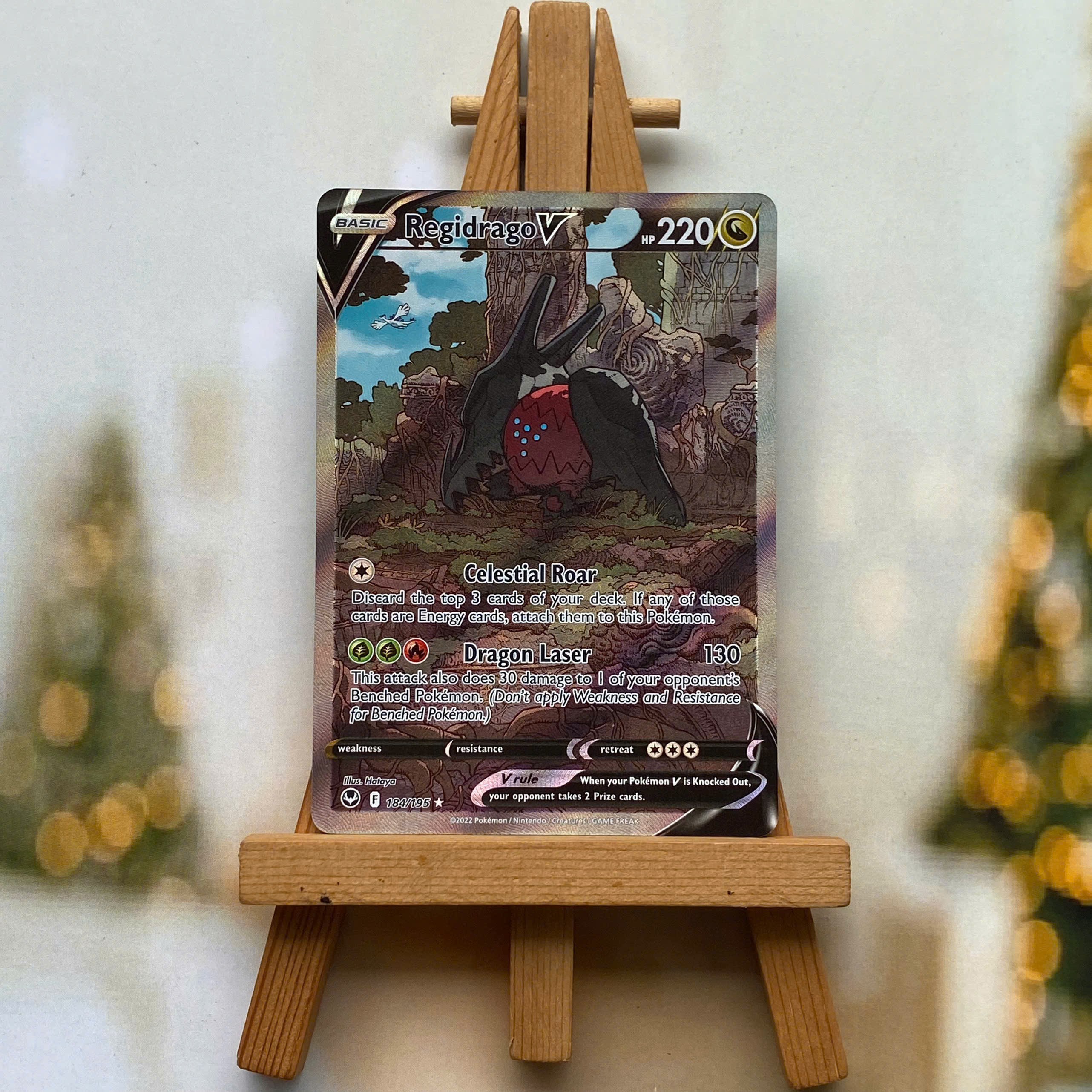 Thẻ hình Pokemon Regidrago V 184/195 - Lá bài lẻ Silver Tempest Alternate Art Ultra Rare tiếng Anh chính hãng