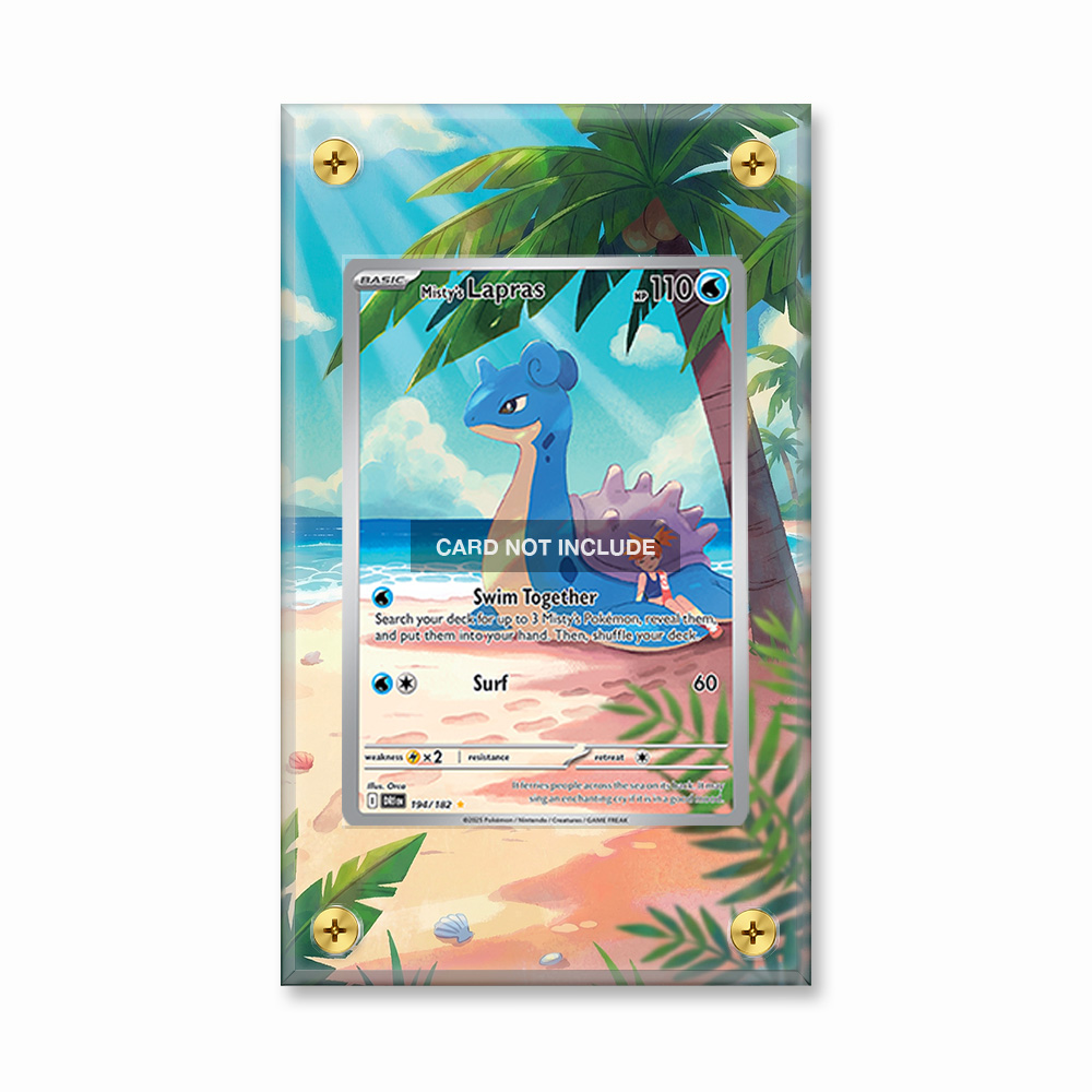Khung thiết Misty's Lapras 194-182 IR AR Destined Rivals bảo vệ thẻ bài - Extended Art Case for trading card Pokemon