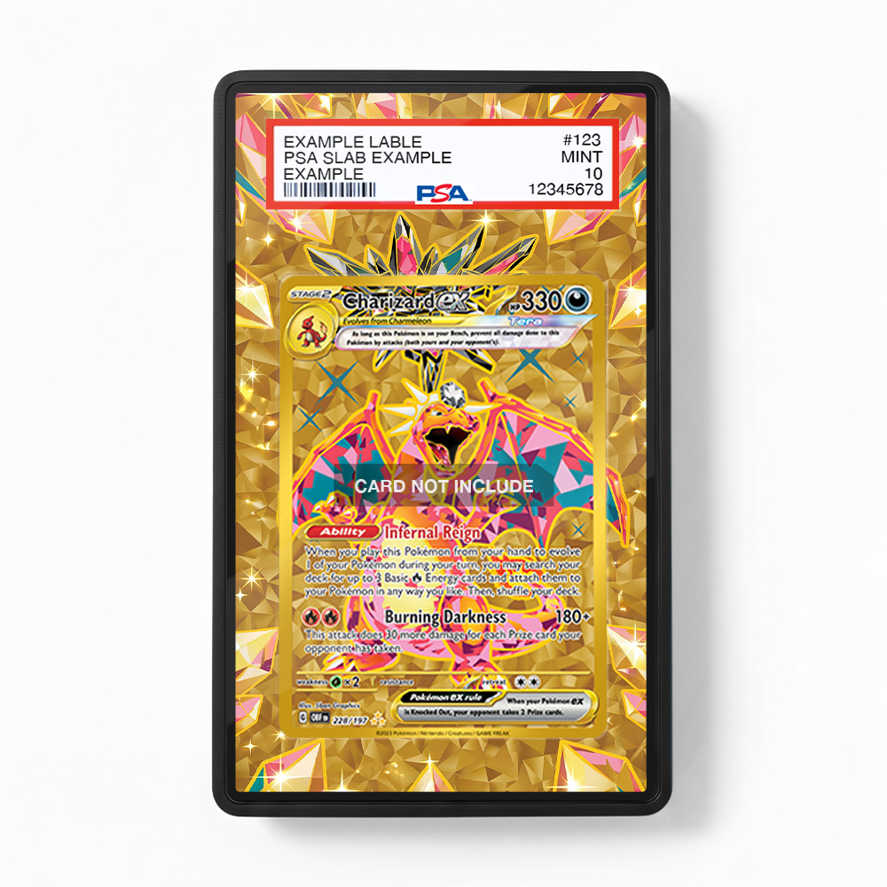 Khung thiết kế Charizard ex 228-197 Hyper Rare Obsidian Flames bảo vệ thẻ bài - Extended Art Case for trading card Pokemon