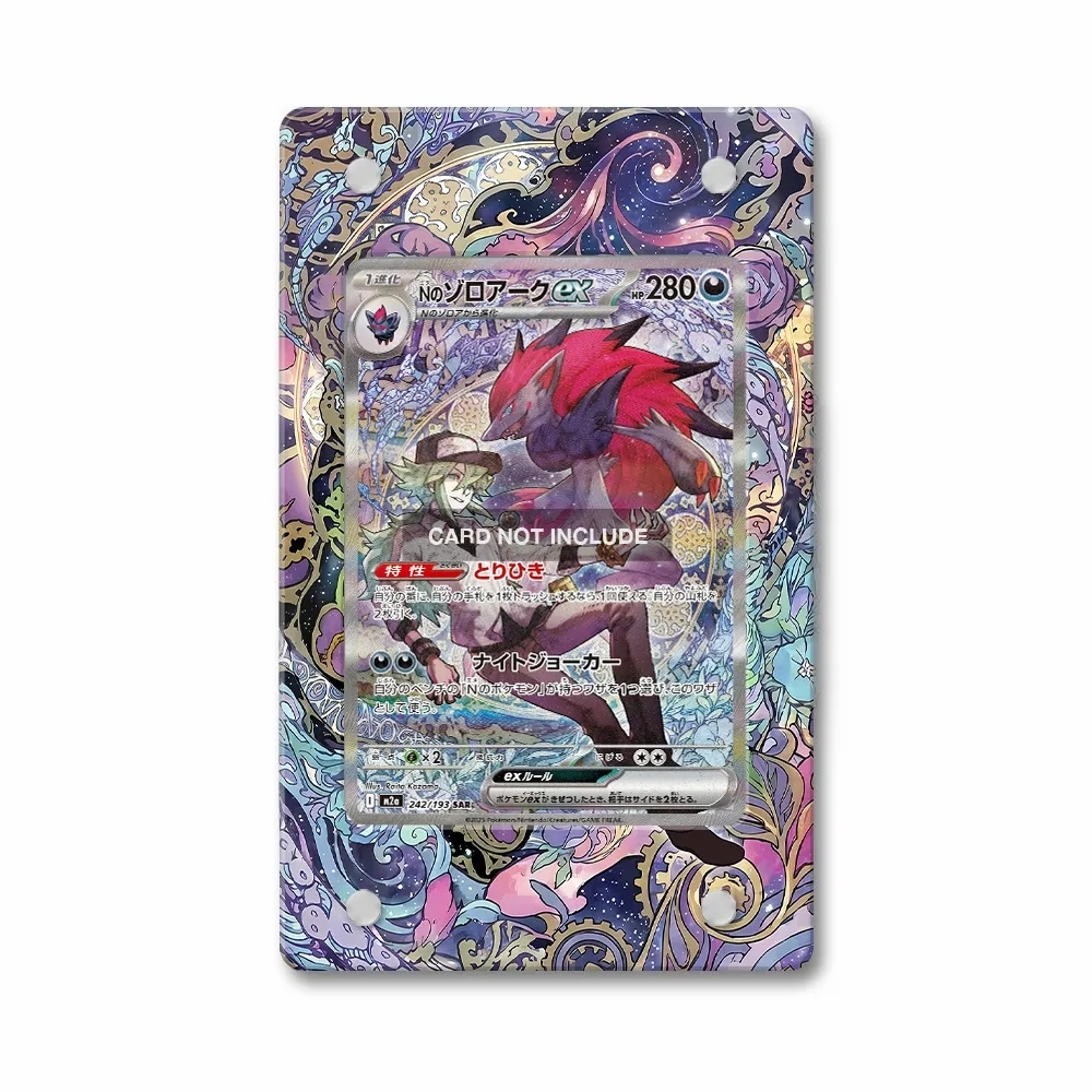 Khung thiết N's Zoroark ex 286-217 SIR SAR Ascended Heroes bảo vệ thẻ bài - Extended Art Case for trading card Pokemon