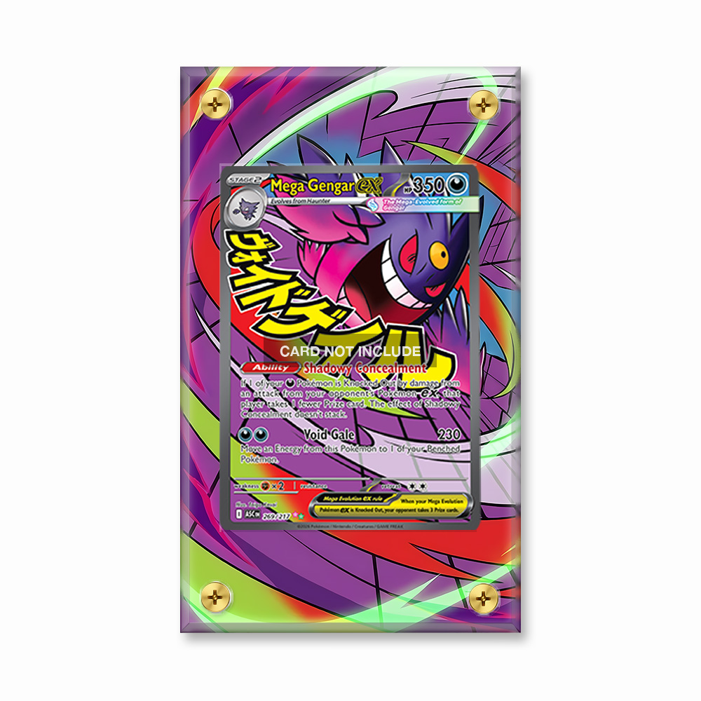 Khung thiết Mega Gengar ex 269-217 Attack Rare Ascended Heroes bảo vệ thẻ bài - Extended Art Case for trading card Pokemon