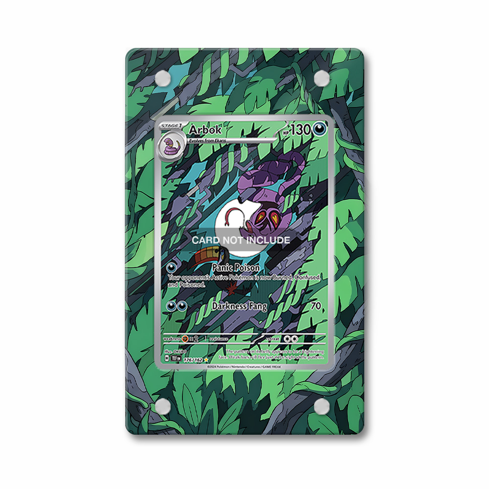 Khung thiết kế Arbok 176-162 IR AR Temporal Forces bảo vệ thẻ bài - Extended Art Case for trading card Pokemon