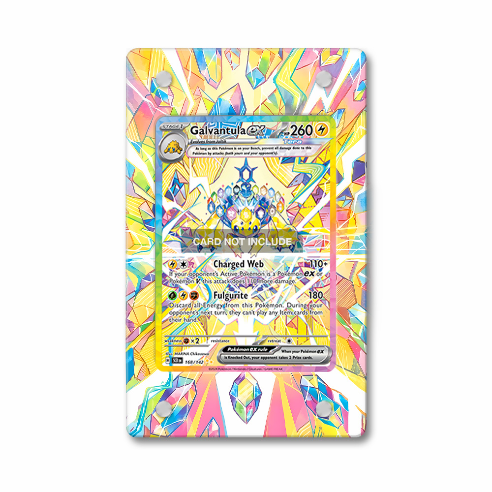 Khung thiết kế Galvantula ex 168-142 SIR SAR Stellar Crown bảo vệ thẻ bài - Extended Art Case for trading card Pokemon