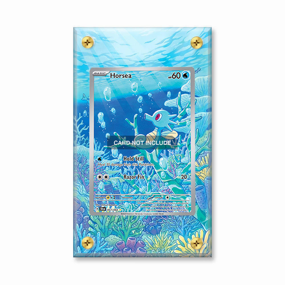 Khung thiết kế Horsea 067-064 IR AR Shrouded Fable bảo vệ thẻ bài - Extended Art Case for trading card Pokemon