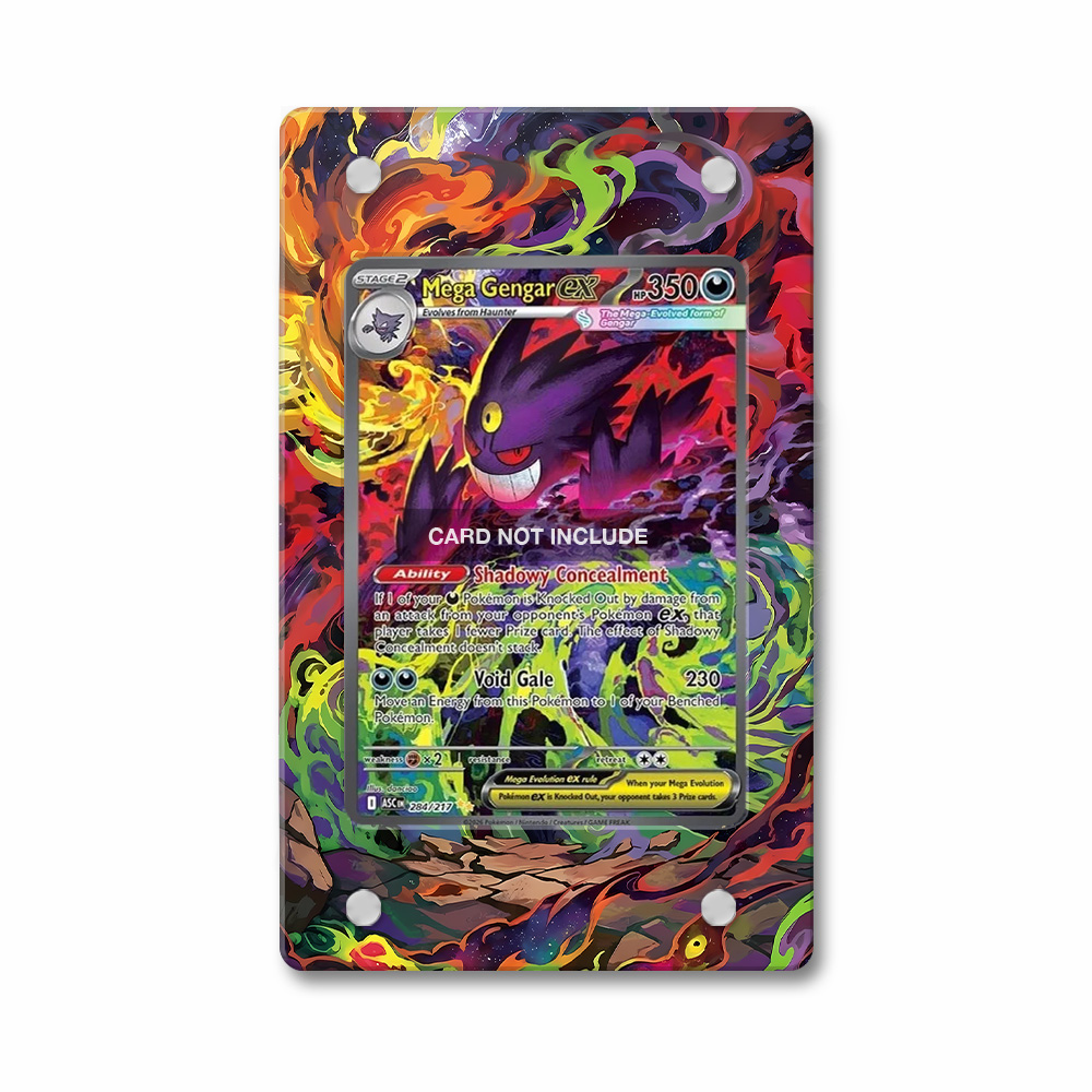 Khung thiết Mega Gengar ex 284-217 SIR SAR Ascended Heroes bảo vệ thẻ bài - Extended Art Case for trading card Pokemon