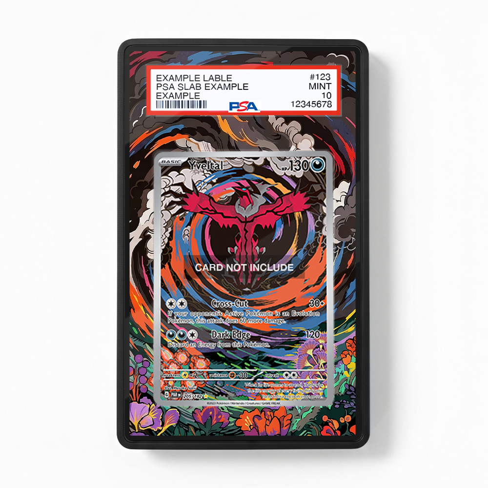 Khung thiết kế Yveltal 205-182 IR AR Paradox Rift bảo vệ thẻ bài - Extended Art Case for trading card Pokemon
