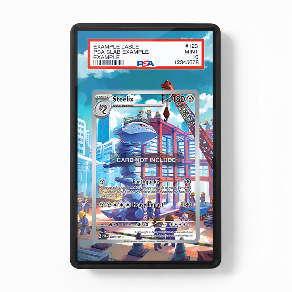 Khung thiết kế Steelix 208-182 IR AR Paradox Rift bảo vệ thẻ bài - Extended Art Case for trading card Pokemon