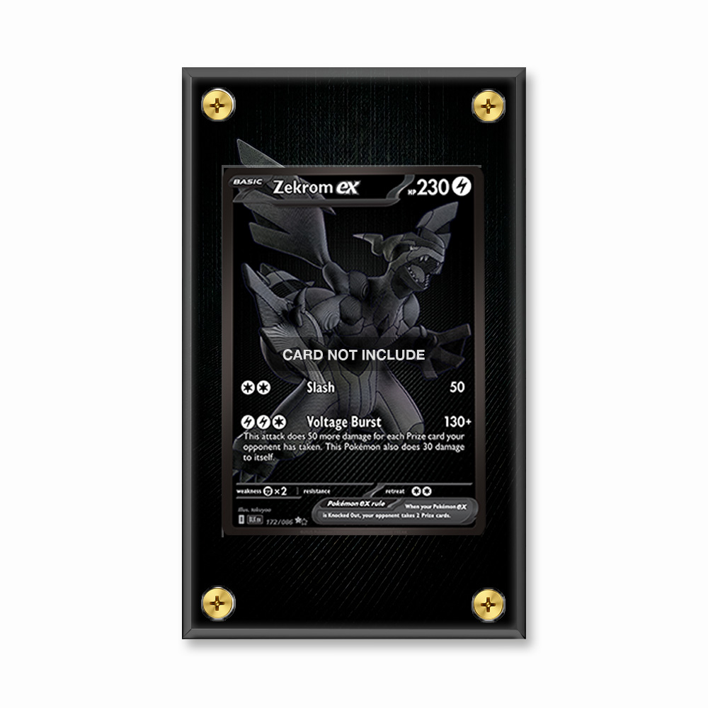 Khung thiết Zekrom ex 172-086 BWR Black Bolt bảo vệ thẻ bài - Extended Art Case for trading card Pokemon