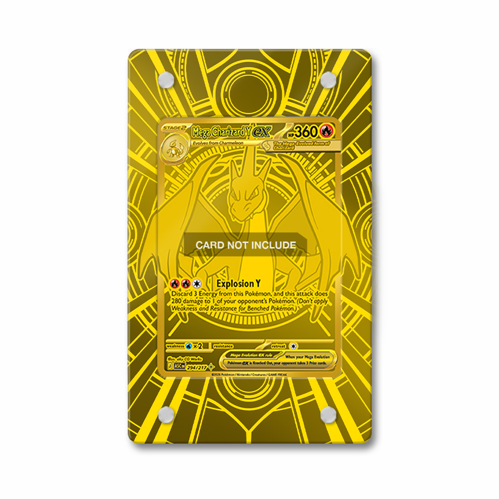 Khung thiết Mega Charizard Y ex 294-217 Hyper Rare MUR Ascended Heroes bảo vệ thẻ bài - Extended Art Case for trading card Pokemon