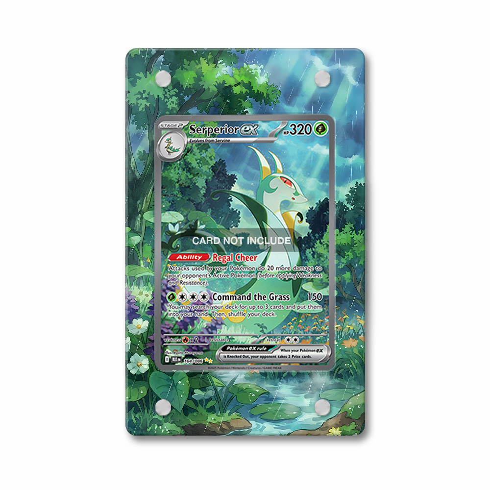 Khung thiết Serperior ex 164-086 SIR SAR Black Bolt bảo vệ thẻ bài - Extended Art Case for trading card Pokemon