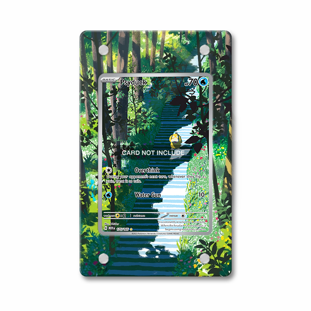 Khung thiết kế Psyduck 175-165 IR AR Scarlet & Violet 151 bảo vệ thẻ bài - Extended Art Case for trading card Pokemon