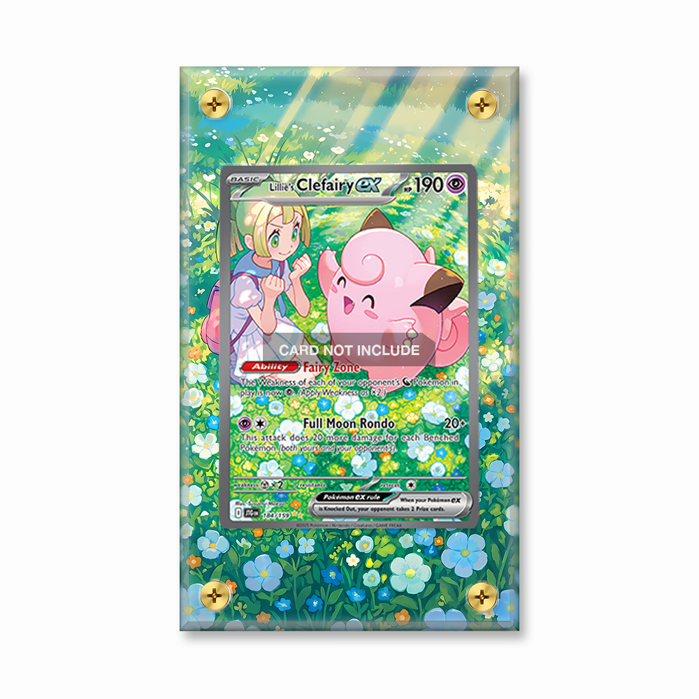 Khung thiết Lillie's Clefairy ex 184-159 SIR SAR Journey Together bảo vệ thẻ bài - Extended Art Case for trading card Pokemon
