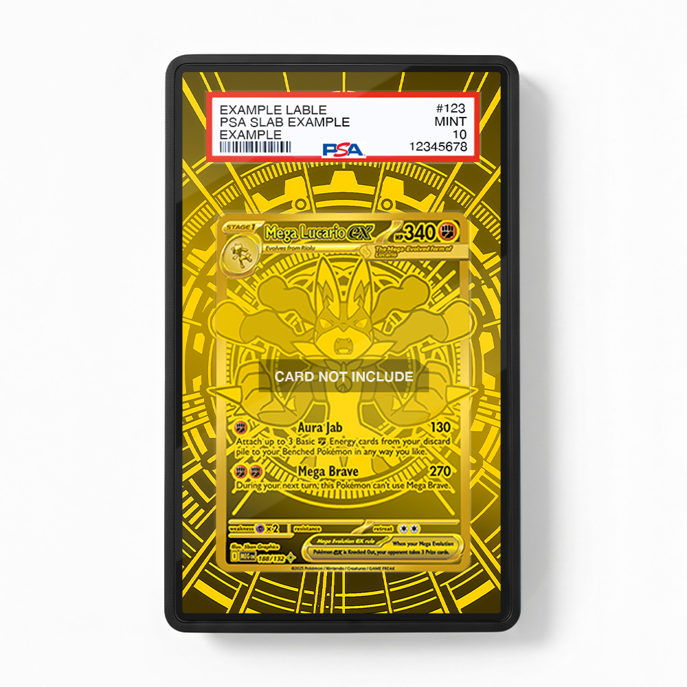 Khung thiết kế Mega Lucario ex 188-132 MUR Mega Evolution Base Set bảo vệ thẻ bài - Extended Art Case for trading card Pokemon