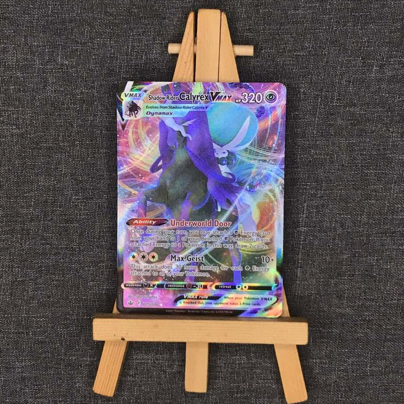 Thẻ Pokemon Shadow Rider Calyrex VMAX 075/198  - Lá bài Sword & Shield: Chilling Reign Ultra Rare tiếng Anh chính hãng