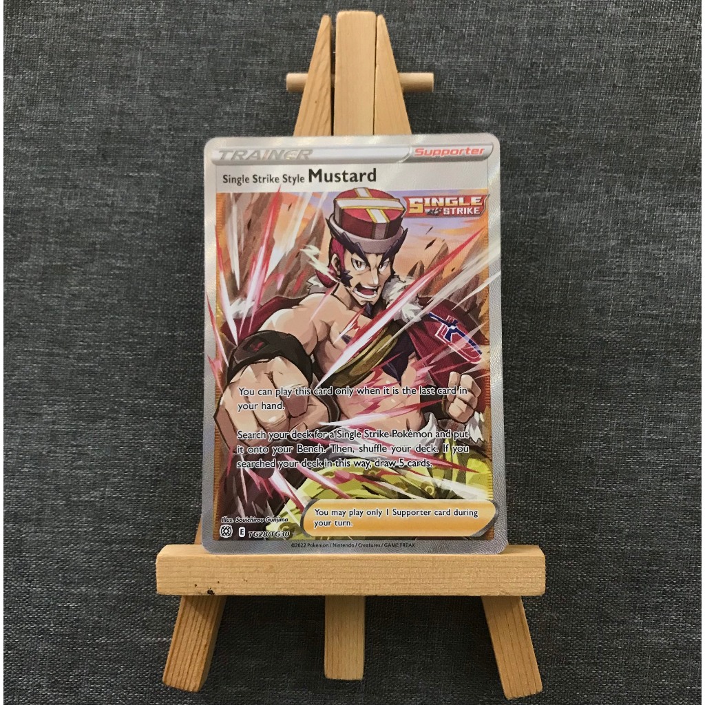 Thẻ hình Pokemon Single Strike Style Mustard TG28/TG30  - Lá bài lẻ Ultra Rare tiếng Anh chính hãng