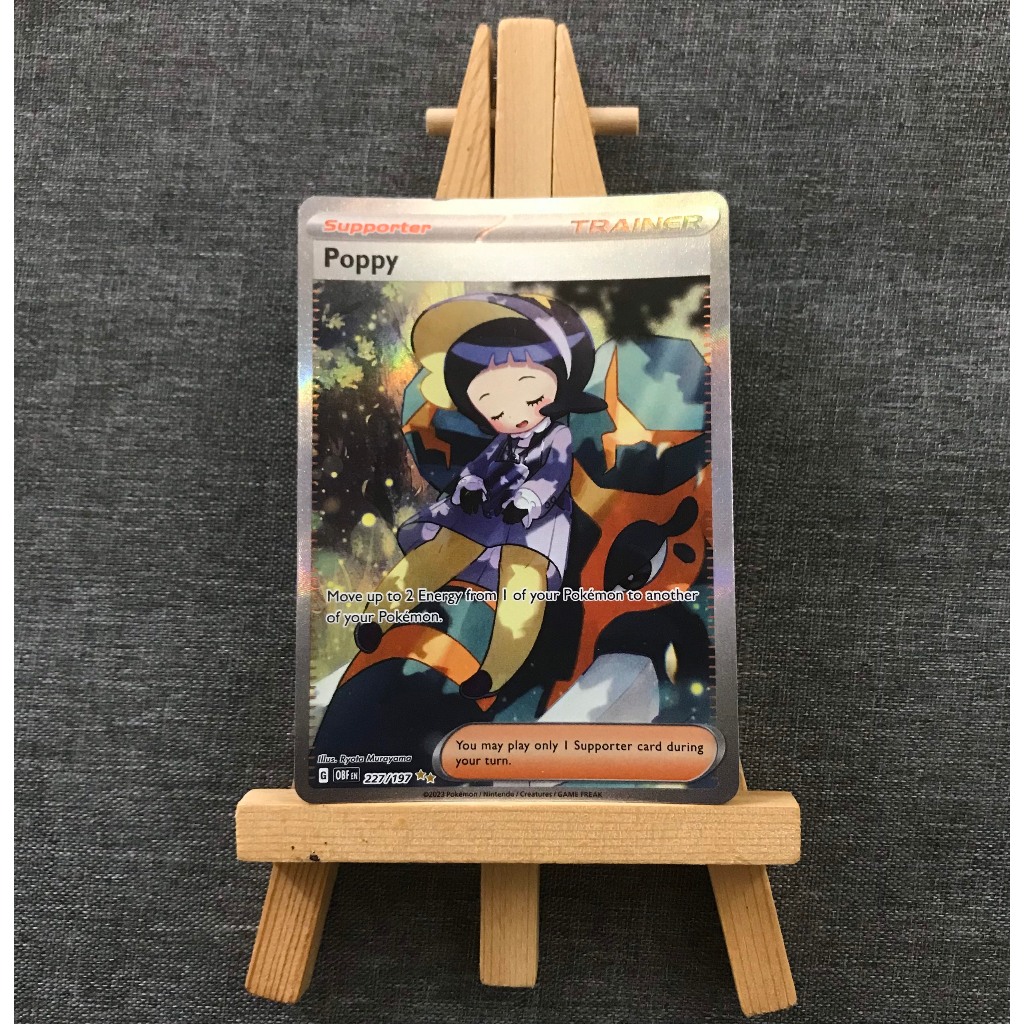 Thẻ hình Pokemon Poppy 227/197 - Lá bài Scarlet & Violet: Obsidian Flames Special Illustration Rare tiếng Anh chính hãng