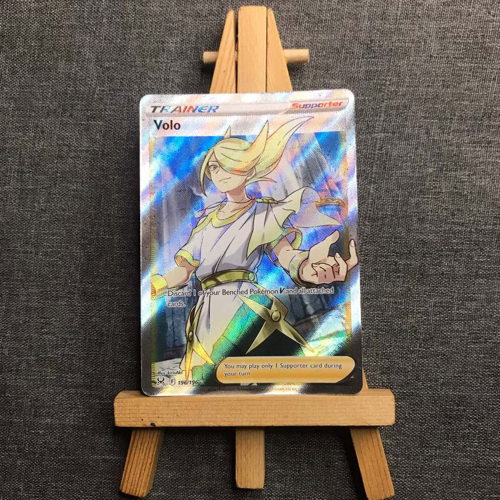 Thẻ hình Pokemon Volo 196/196  - Lá bài lẻ Lost Origin Full Art Ultra Rare tiếng Anh chính hãng