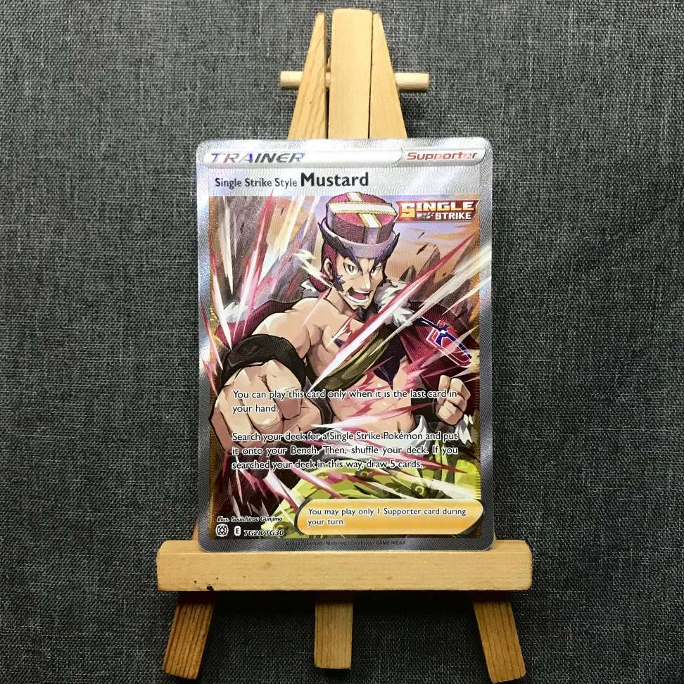 Thẻ hình Pokemon Single Strike Style Mustard TG28/TG30  - Lá bài lẻ Ultra Rare tiếng Anh chính hãng