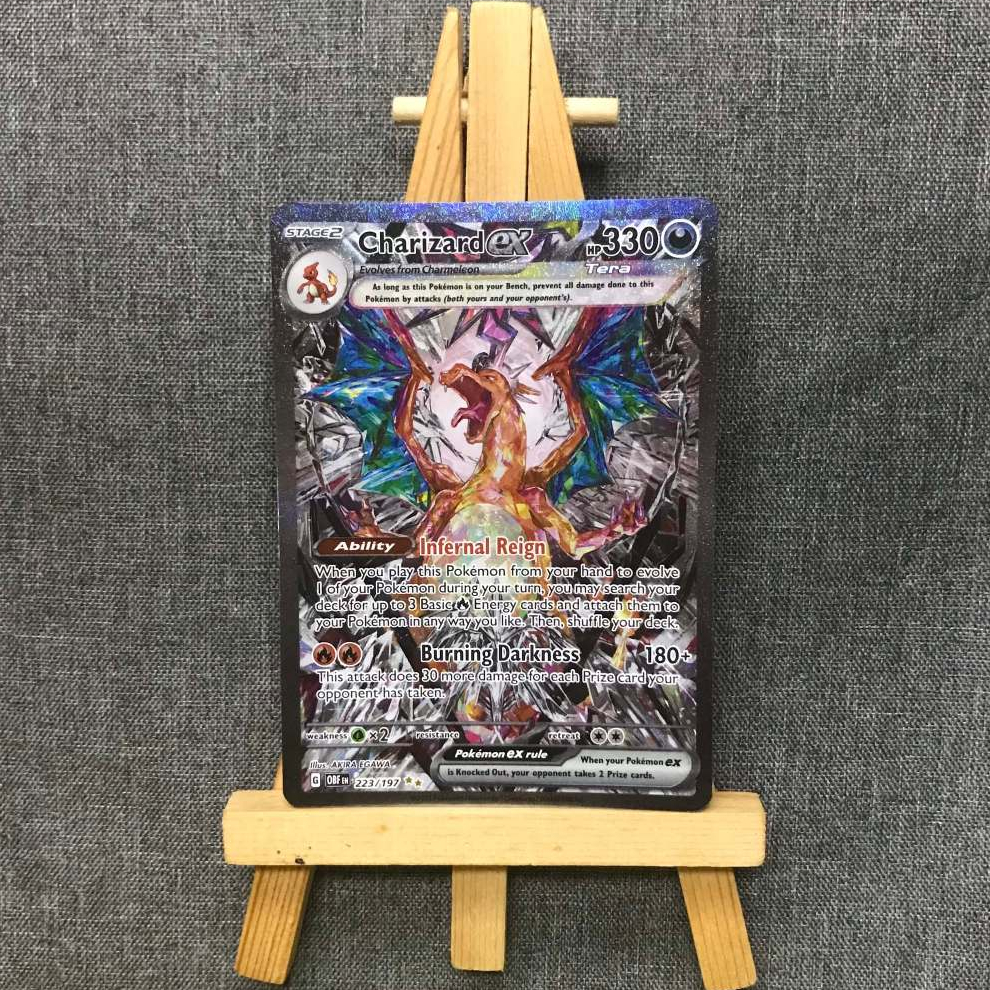 Thẻ hình Pokemon Charizard ex 223/197 - Lá bài lẻ Obsidian Flames Special Illustration Rare tiếng Anh chính hãng