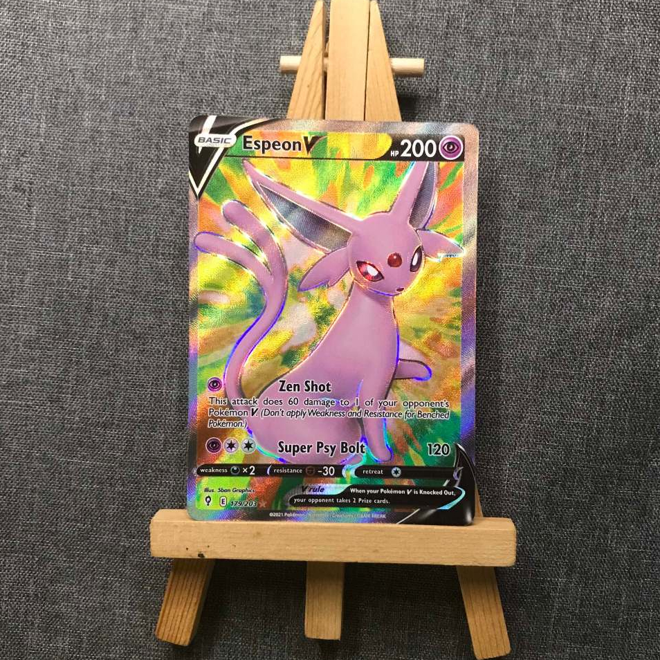 Thẻ hình Pokemon Espeon V 179/203  - Lá bài lẻ Full Art Ultra Rare tiếng Anh chính hãng