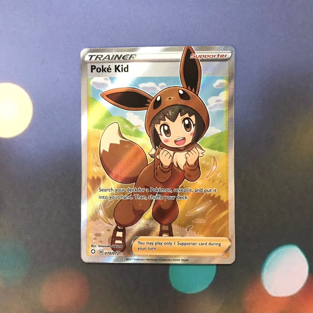 Thẻ hình Pokemon Poke Kid 070/072 - Lá bài lẻ Full Art Ultra Rare tiếng Anh chính hãng