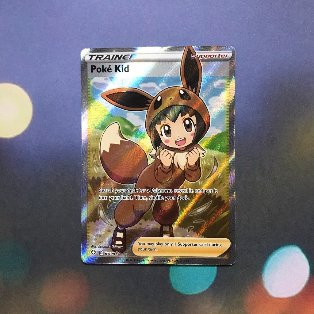 Thẻ hình Pokemon Poke Kid 070/072 - Lá bài lẻ Full Art Ultra Rare tiếng Anh chính hãng