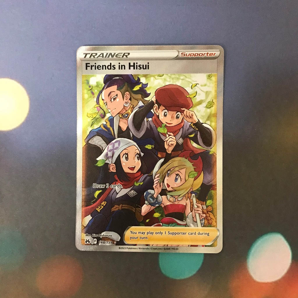 Thẻ hình Pokemon Friends in Hisui 148/159 - Lá bài lẻ Crown Zenith Full Art Ultra Rare tiếng Anh chính hãng
