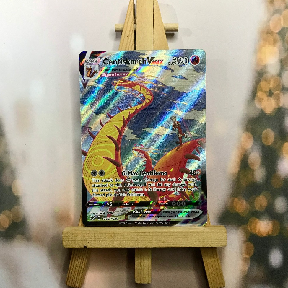 Thẻ hình Pokemon Centiskorch VMAX TG15/TG30 -Bài lẻ Ultra Rare tiếng Anh chính hãng