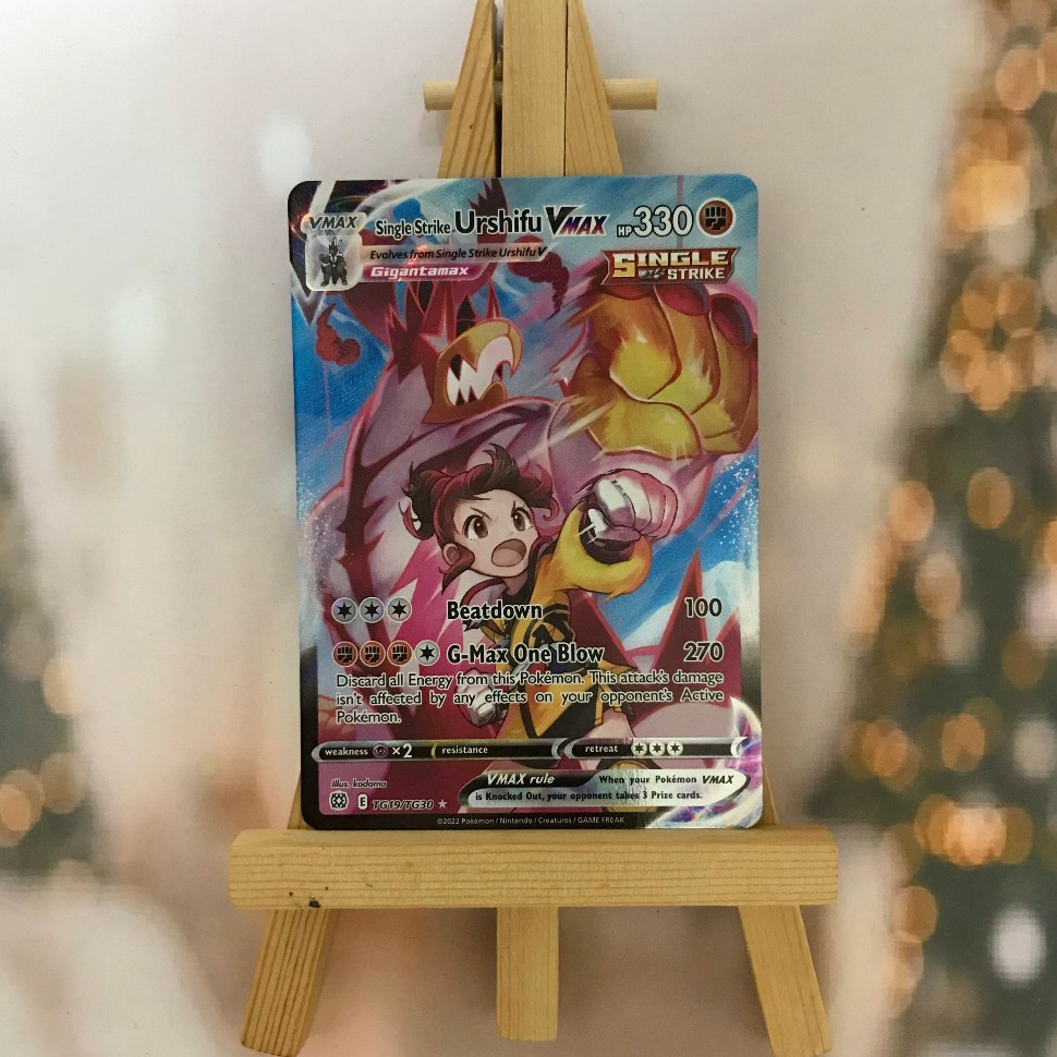 Thẻ hình Pokemon Single Strike Urshifu VMAX TG19/TG30 - Lá bài lẻ Ultra Rare tiếng Anh chính hãng