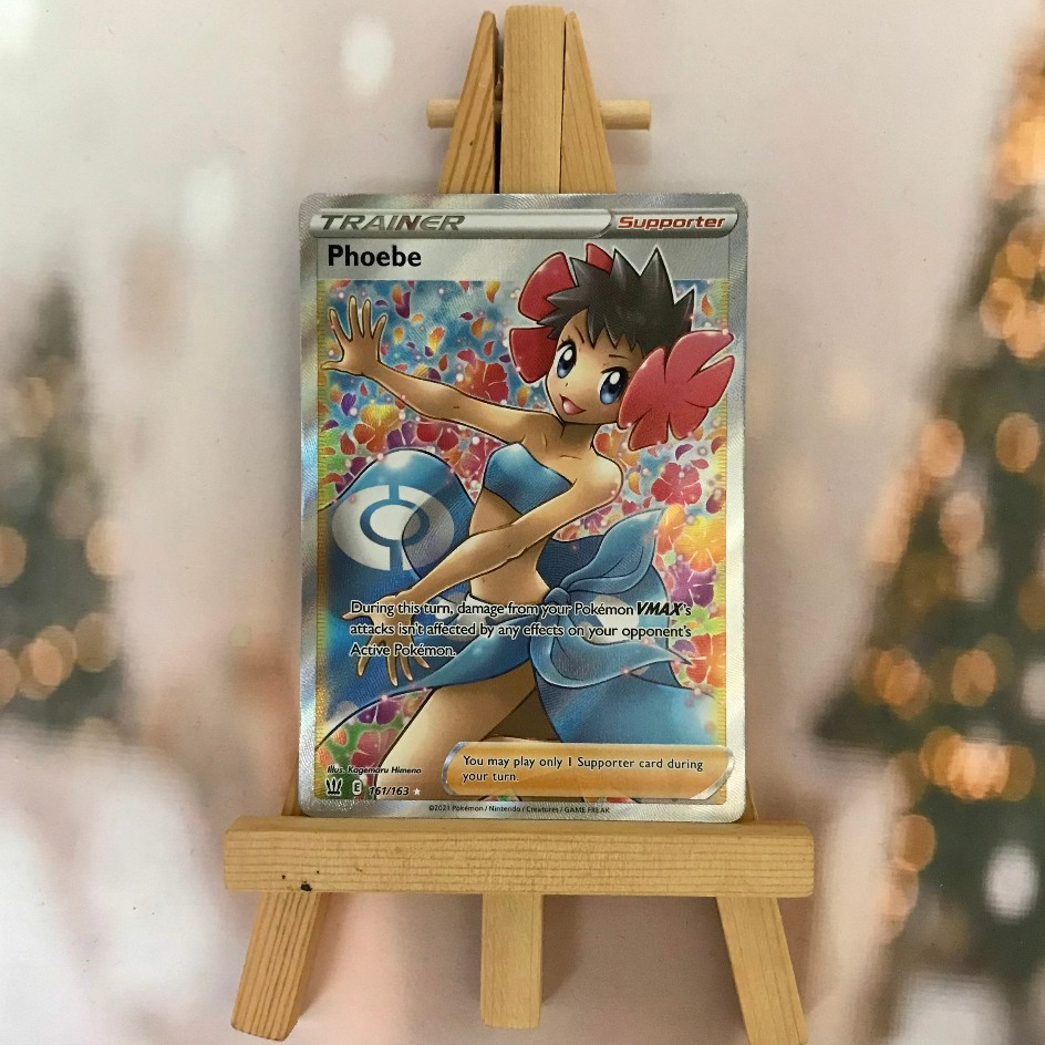 Thẻ hình Pokemon Phoebe 161/163 - Lá bài lẻ Full Art Ultra Rare tiếng Anh chính hãng